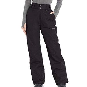 Black Insulated Thermal Snow Pants